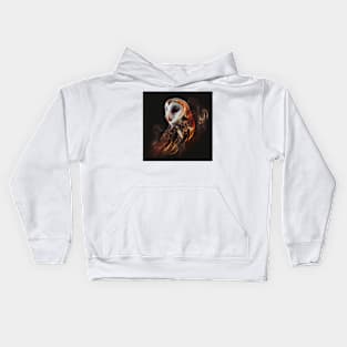 Barn Owl Wisps 09 Kids Hoodie